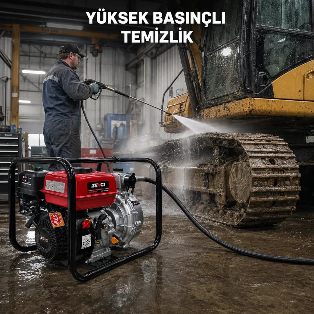 Senci SCHP50 İpli Yüksek Basınçlı 2'' inç Motopomp Benzinli Su Motoru 4