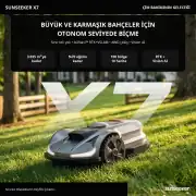 Sunseeker Elite X7 20V 10Ah Akülü Robot Çim Biçme Makinesi 5