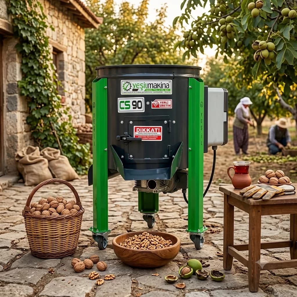 Yeşil Makina CS 90-D Devir Ayarlı Ceviz Soyma Makinesi 1