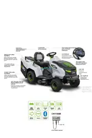 EGO TR3801E-B Oturaklı Akülü Çim Biçme Traktörü (98cm) Akü Hariçtir 2