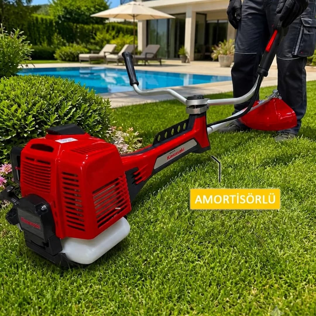 Kawasaki Lohuis TJ53E CG522 U Yan Tip Benzinli Motorlu Tırpan 3 Hp 4
