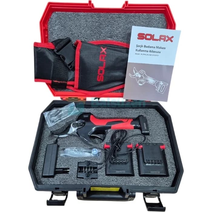 Solax B-Q2121 3 Metre Teleskobik Uzatmalı Akülü Budama Makası 42 mm 5