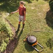 Fiskars Tekerlekli Otomatik Hortum Makarası XL 20 M+7 M 1025933 4