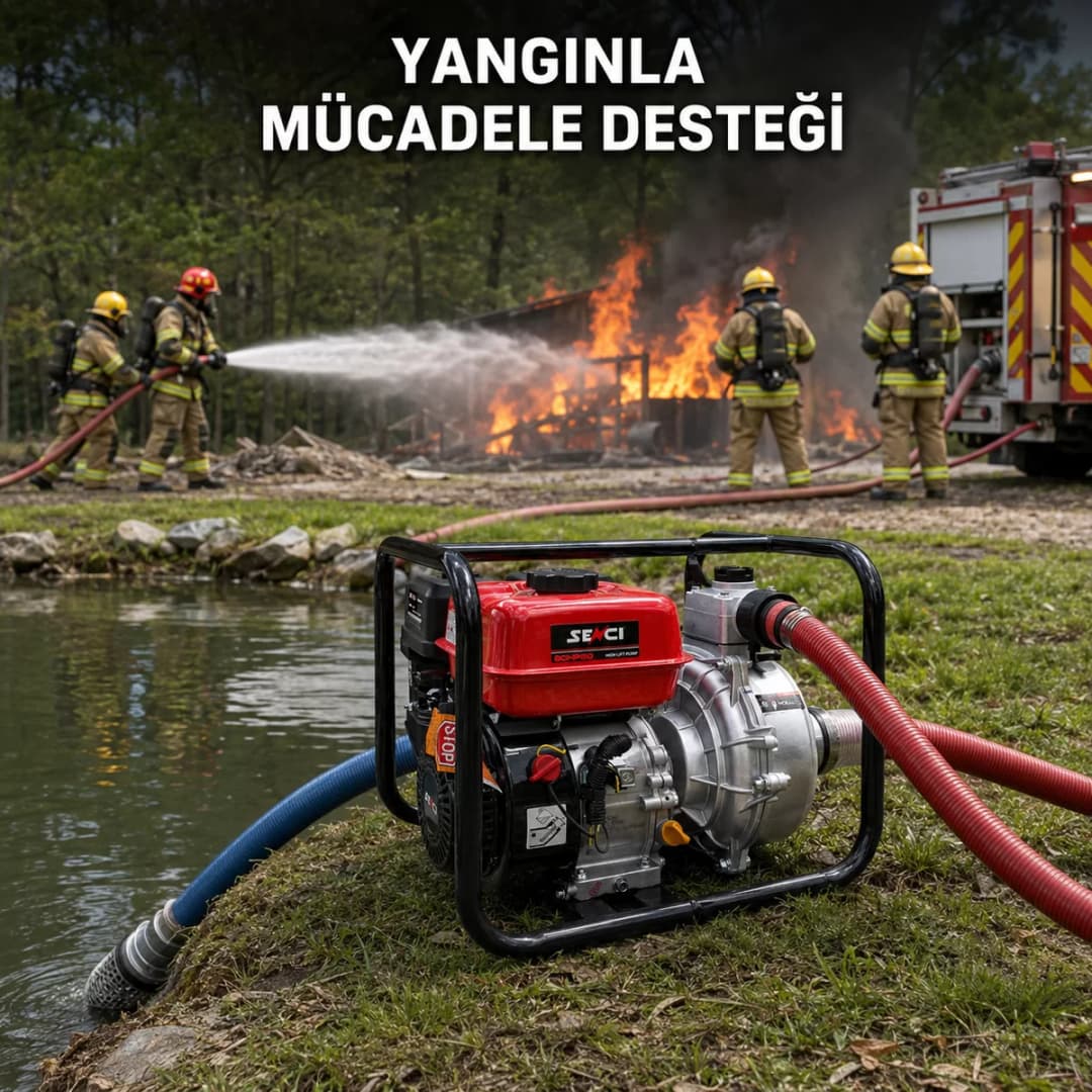 Senci SCHP50 İpli Yüksek Basınçlı 2'' inç Motopomp Benzinli Su Motoru 5
