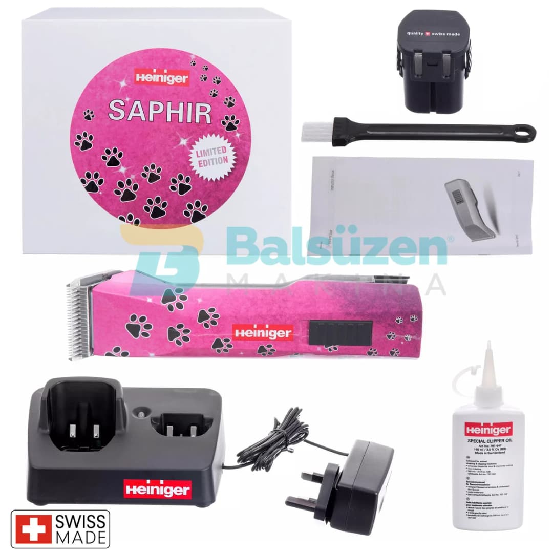 Heiniger Saphir Pink Evcil Hayvan Kırkma Makinesi Tek Akülü 1