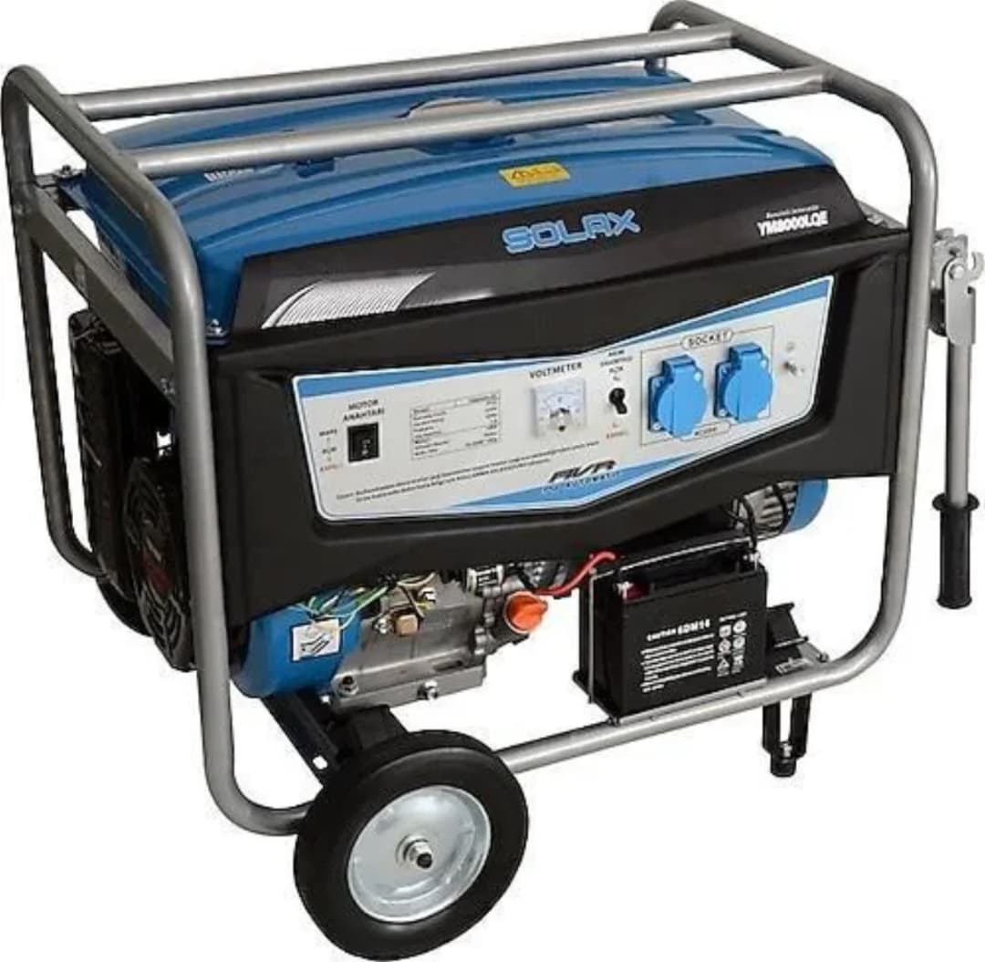 Solax YM-8000LQE İpli Marşlı Monofaze Benzinli Jeneratör 8 kVA 1