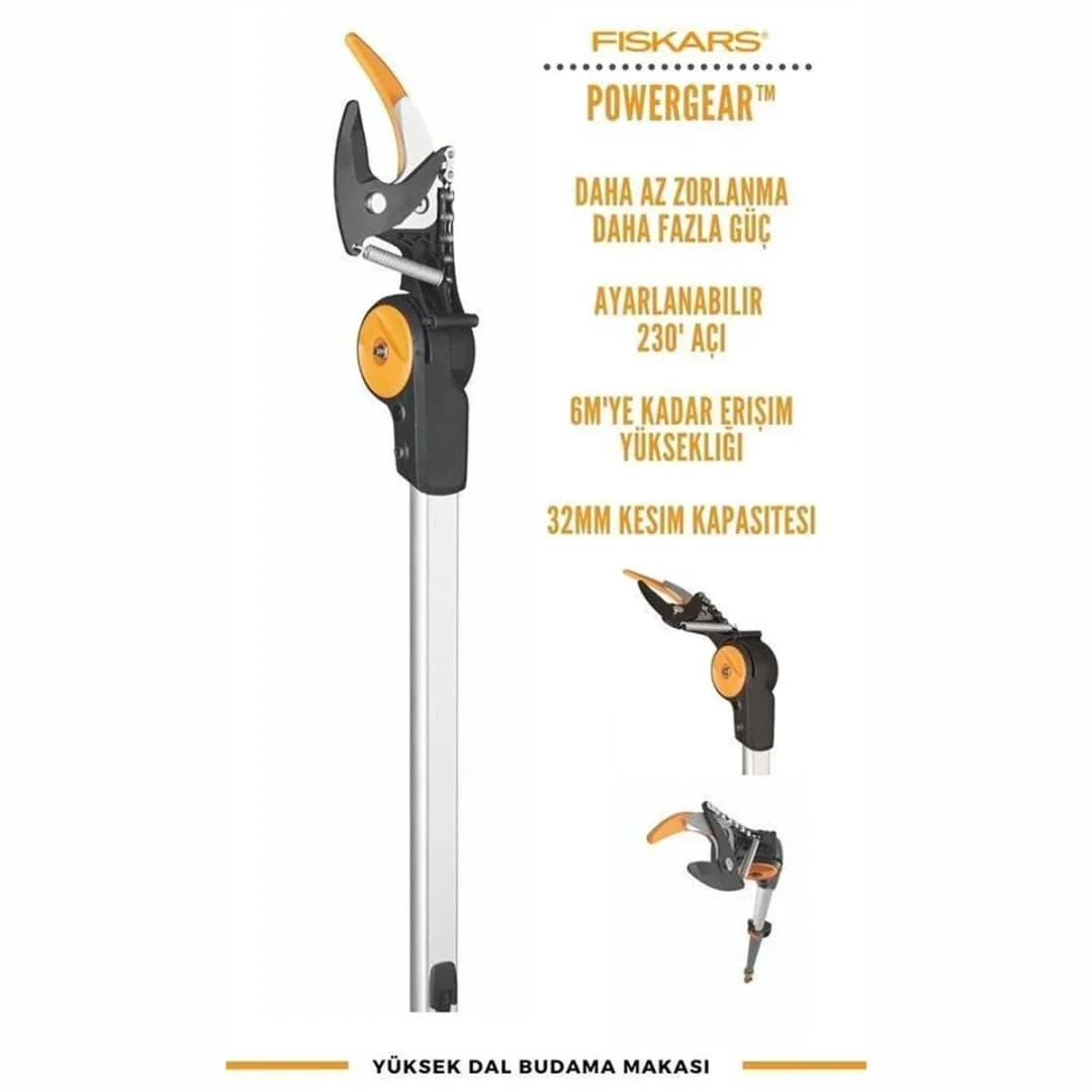 Fiskars 115012 Upx86 Teleskopik Yüksek Dal Budama Makası 4