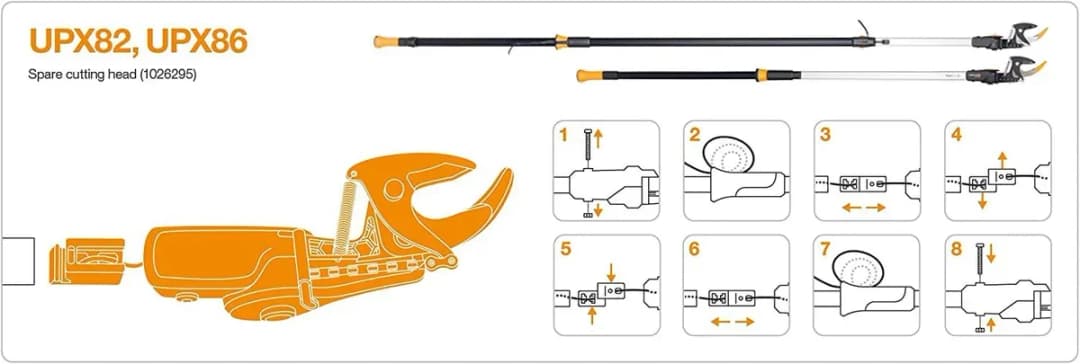 Fiskars Yüksek Dal Kesme UPX86 Ve UPX82 Döner Kesim Kafası 1026295 4