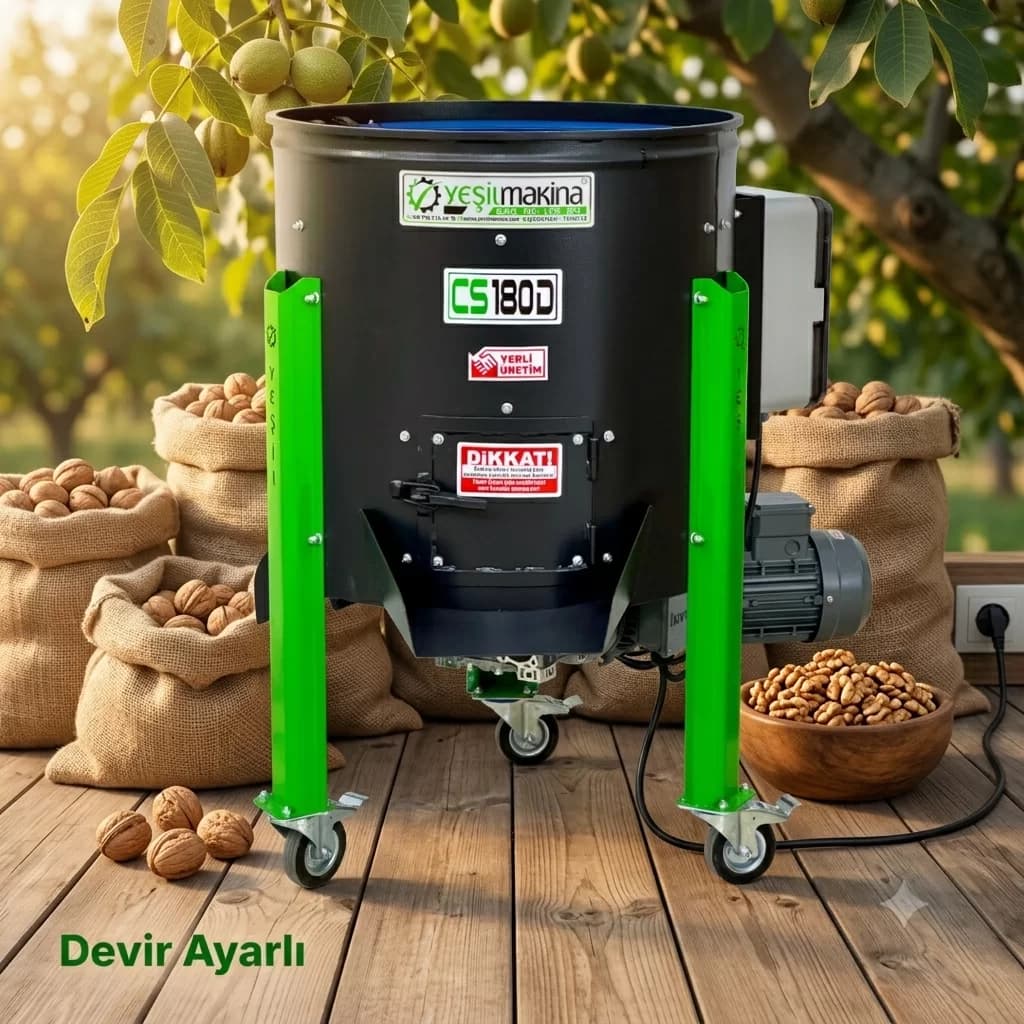 Yeşil Makina CS 180-D Devir Ayarlı Ceviz Soyma Makinesi 1