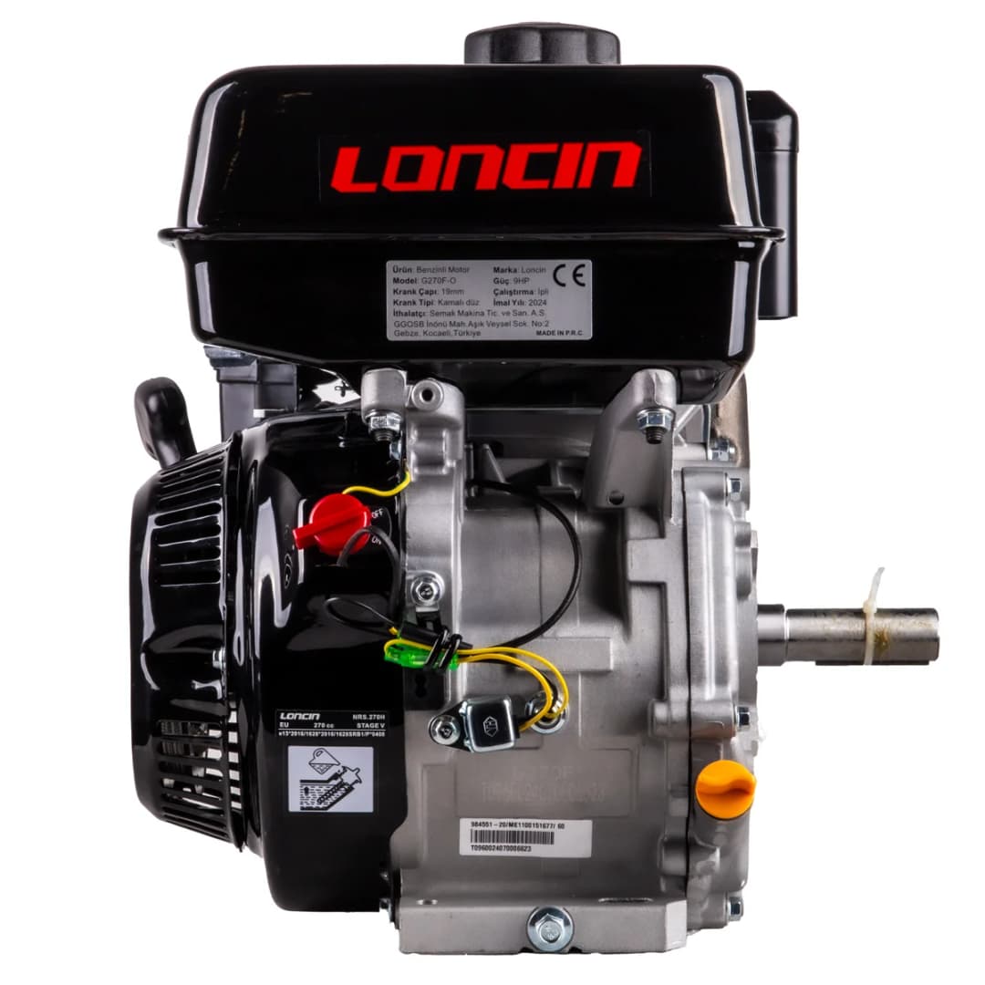 Loncin G270F-A EUR5 İpli 9 HP Yatay Milli Kamalı Benzinli Motor 3