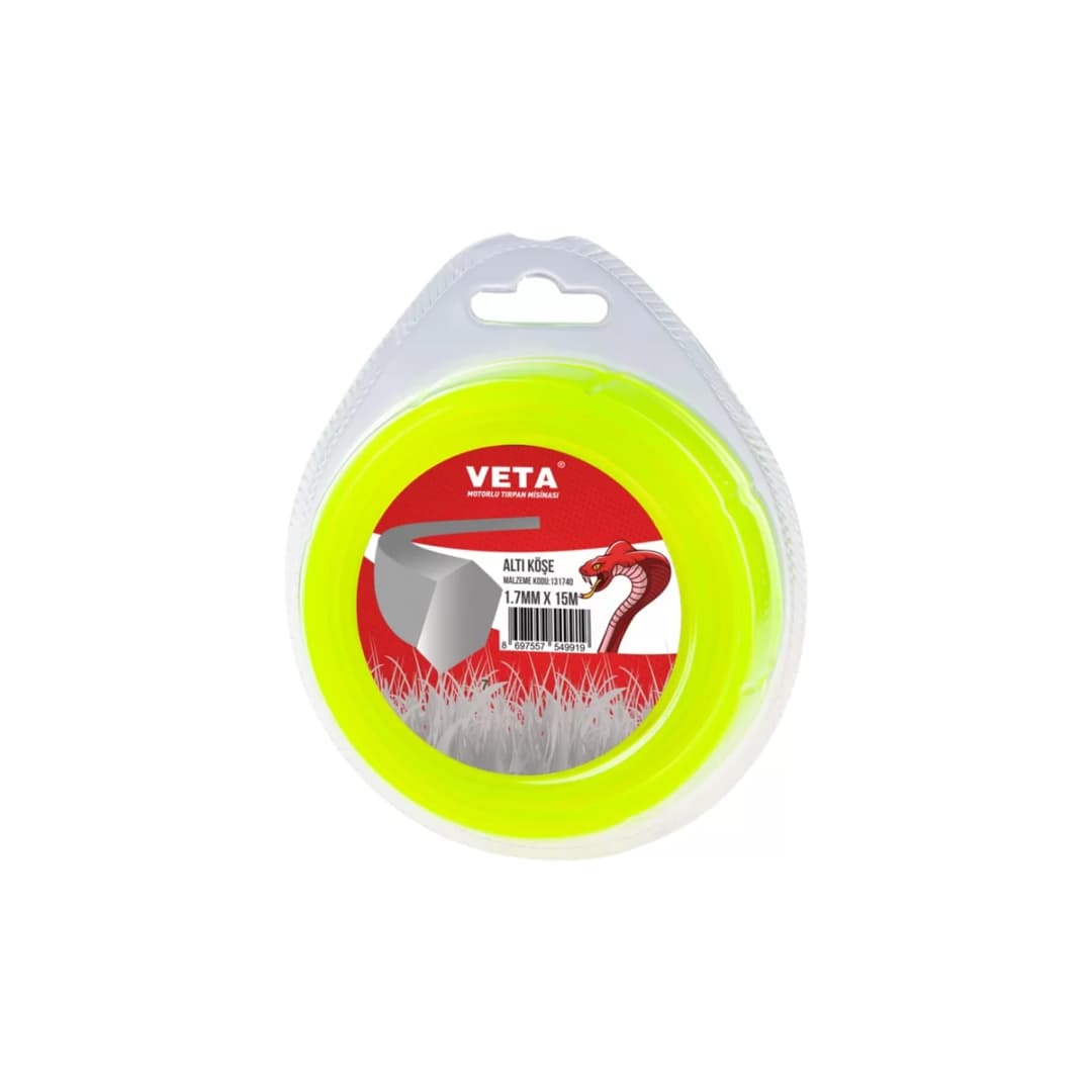 Veta Misina Pro 1.7 mm 15 metre Sarı 6 Köşe