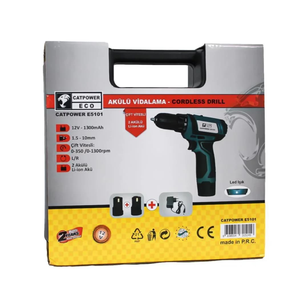Catpower E5101 Li-ion Çift Akülü Vidalama 2