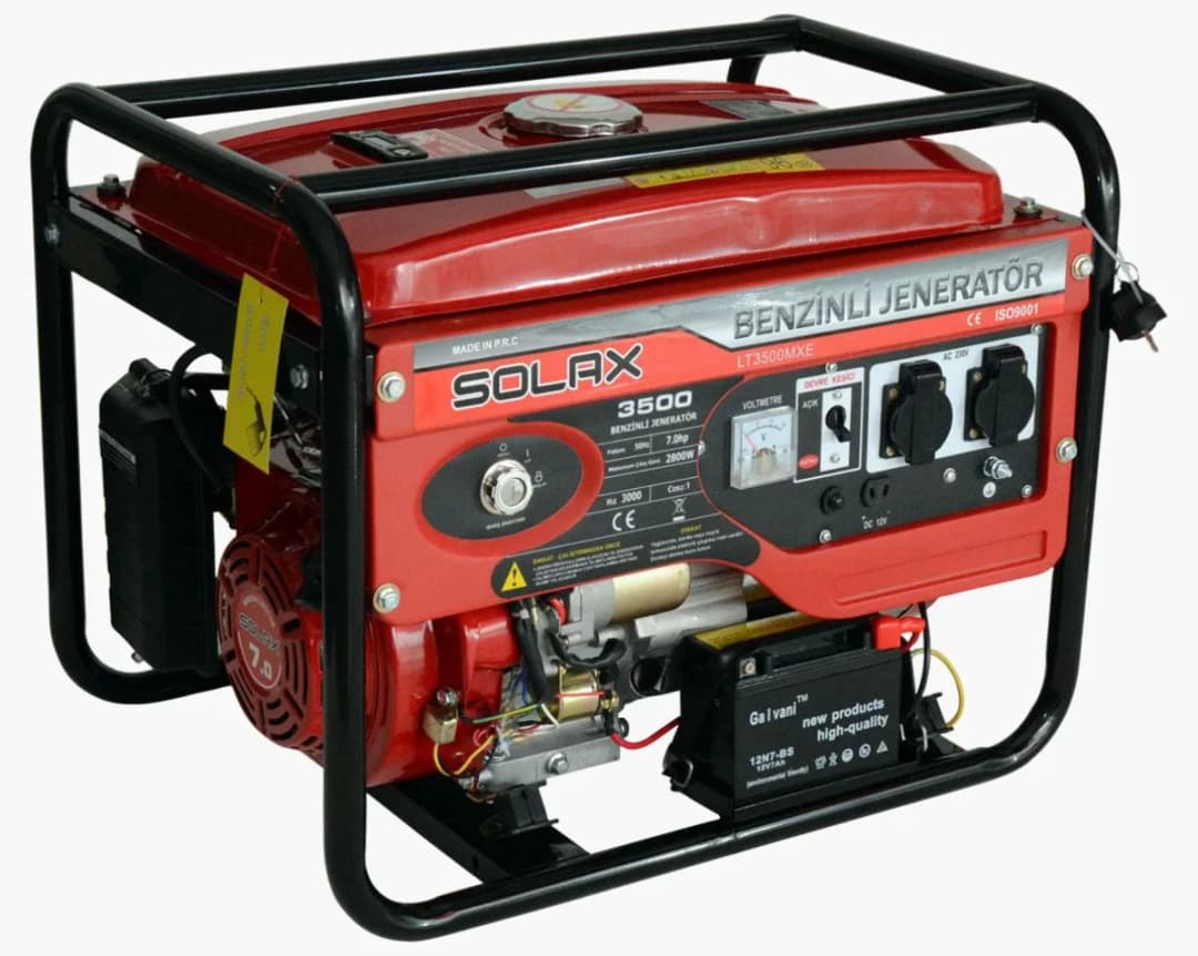 Solax LT-3500MXE Monofaze Benzinli İpli Marşlı Jeneratör 3.5 kVA 1