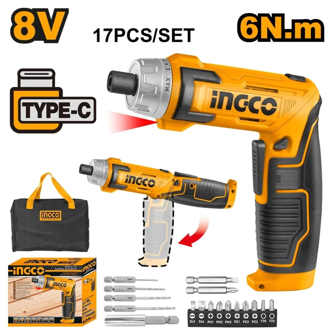 Ingco CSDLI0802 Usb Şarjlı Akülü Vidalama 8V 2