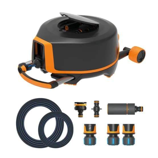 Fiskars Tekerlekli Otomatik Hortum Makarası XL 20 M+7 M 1025933 1