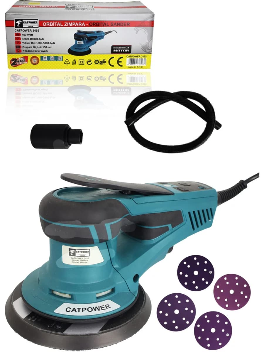 Catpower 3455 Elektrikli Orbital Zımpara 150 mm 350W 3