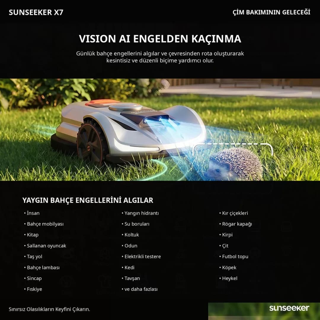 Sunseeker Elite X7 20V 10Ah Akülü Robot Çim Biçme Makinesi 3