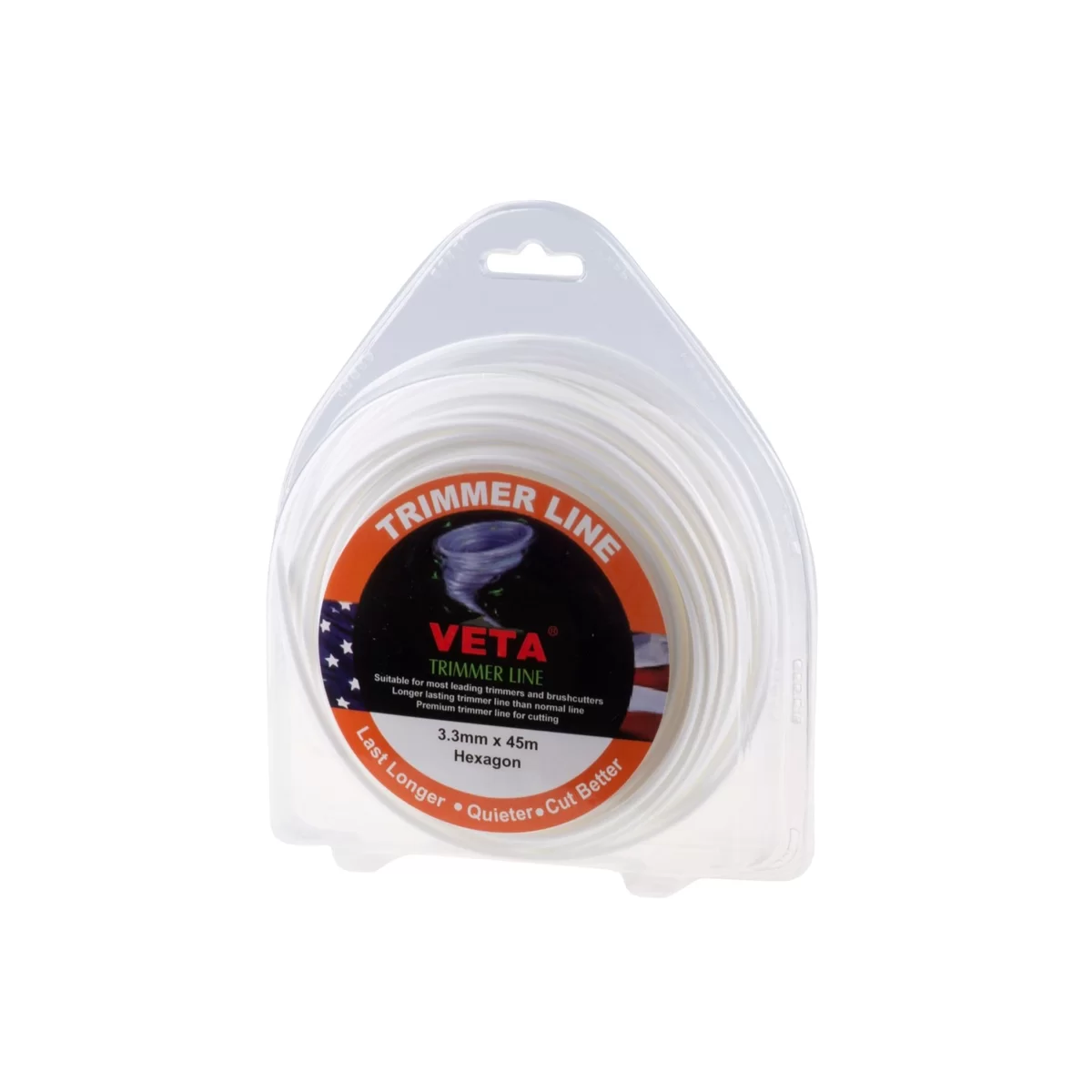 Veta Tırpan Misinası 3.3 mm 45 Metre Beyaz 6 Köşe