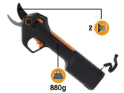 Fiskars Akülü Budama Makası Bypass M Batarya Dahil 1082297 5