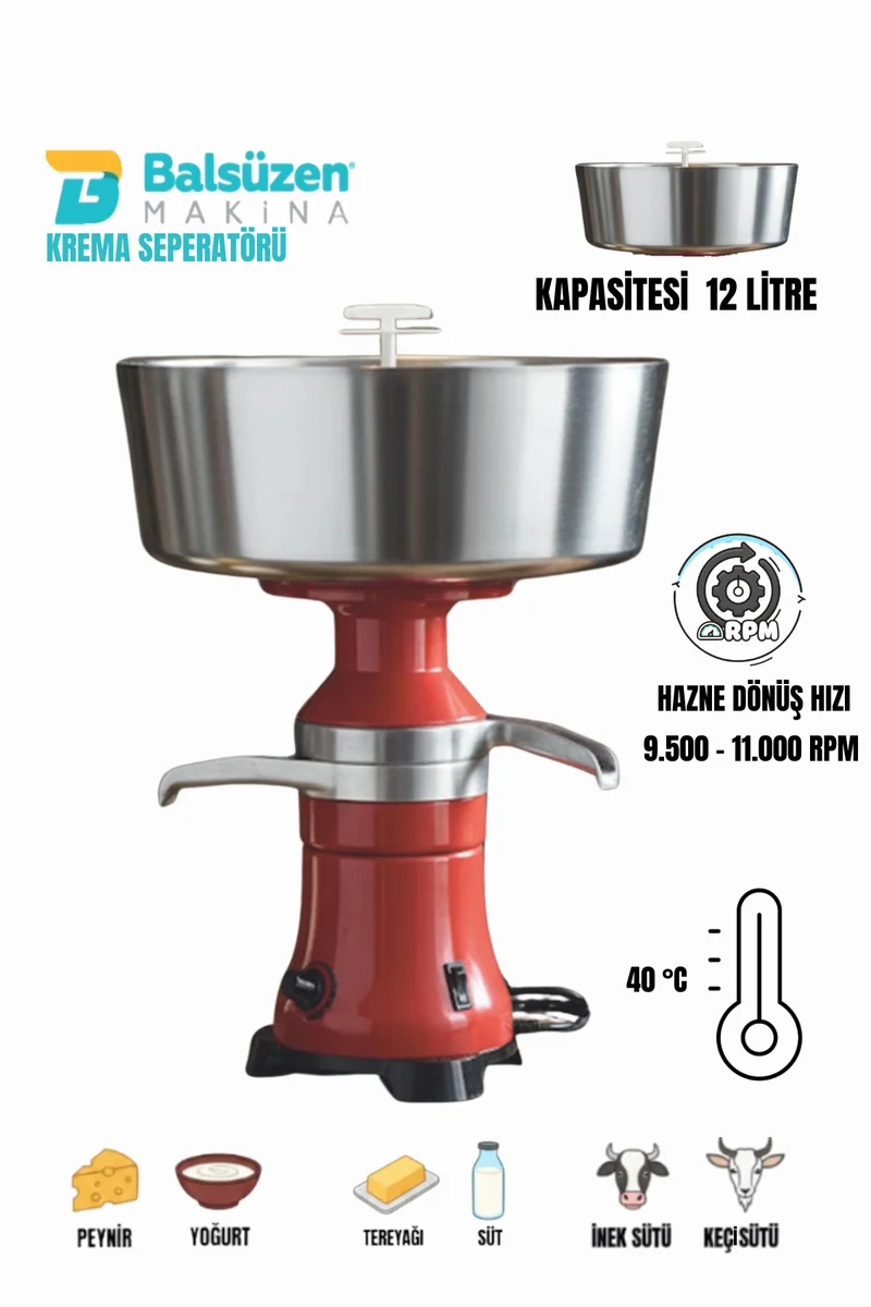Bartech 12 L Elektrikli Krema Seperatörü 3