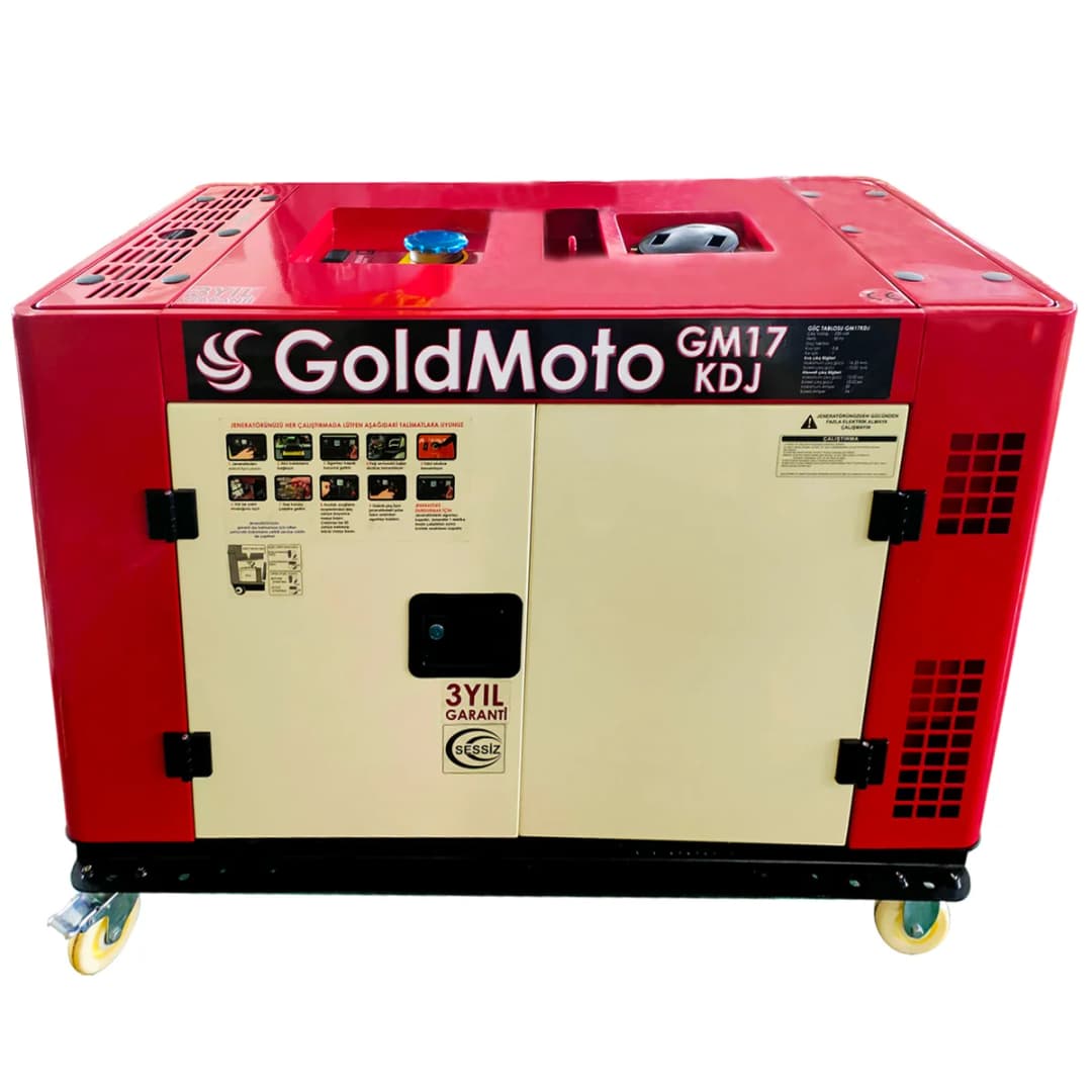 GoldMoto GM17KDJ Dizel Monofaze Marşlı Kabinli Jeneratör 17 Kva 1