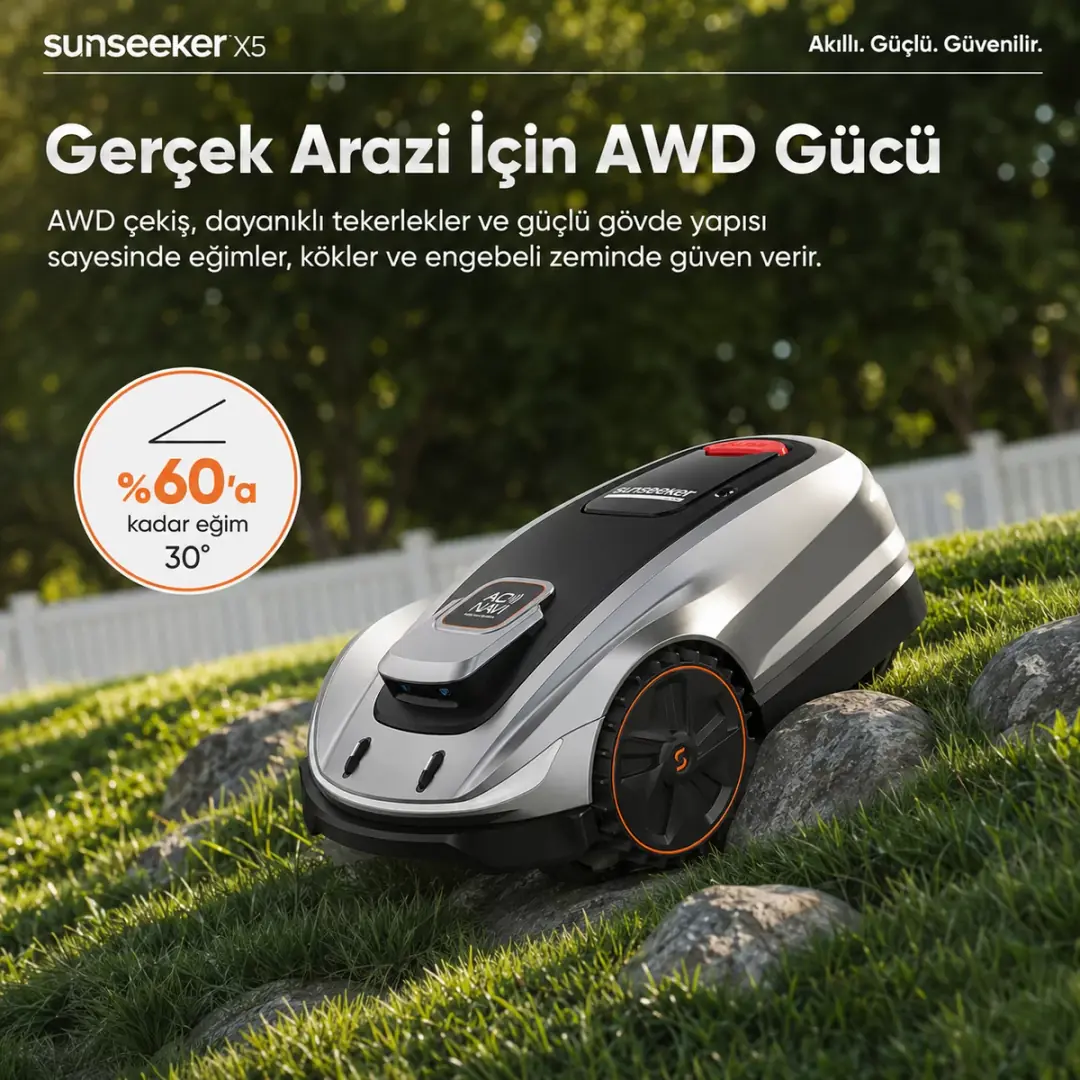 Sunseeker Elite X5 20V 5Ah 22 cm 2000 m² Robot Çim Biçme Makinesi 2