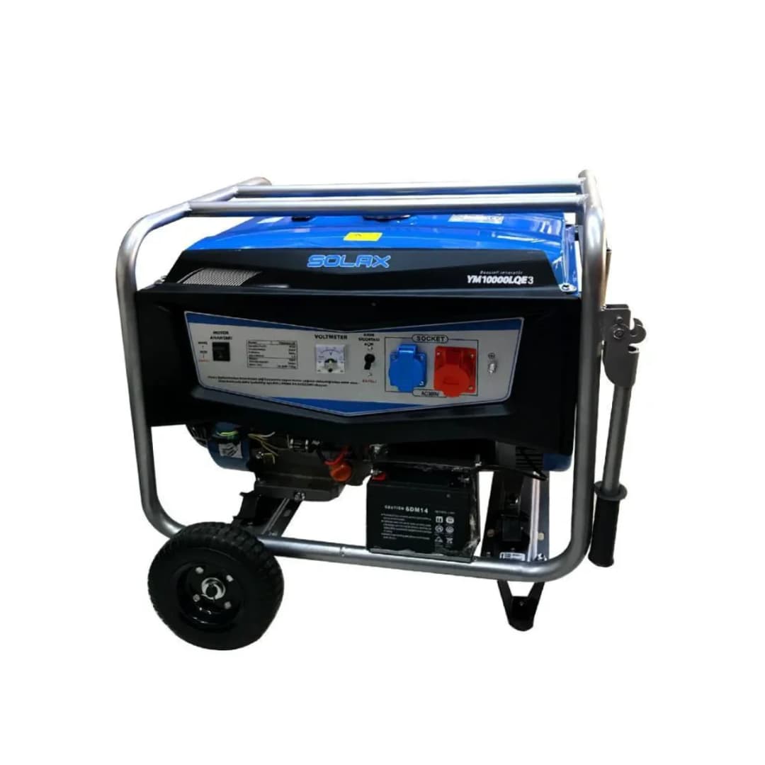 Solax YM-10000-LQE-3 Trifaze İpli Marşlı Benzinli Jeneratör 9.3 kVA 1