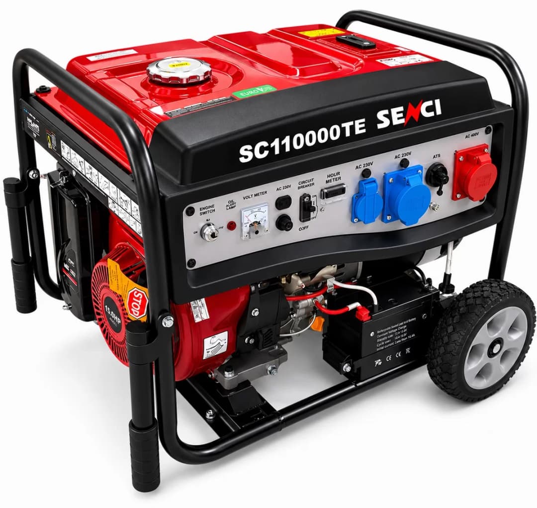 Senci SC 11000 TE Dual 11 kVA Monofaze ve Trifaze Benzinli Jeneratör 1